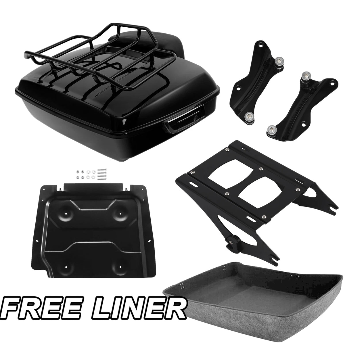 Chopped Trunk Pad Mount Plate Docking Fit For Harley Touring 14-Up