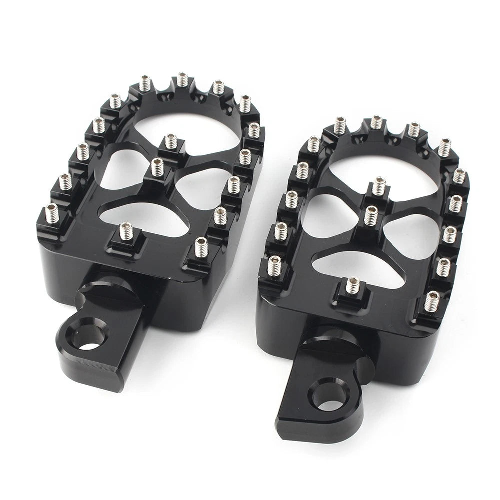 Wide Foot Peg MX Style For Harley Dyna Sportster Iron 883 Fatboy Bobber