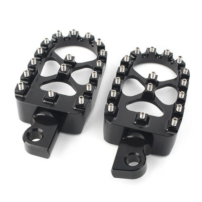 Wide Foot Peg MX Style For Harley Dyna Sportster Iron 883 Fatboy Bobber