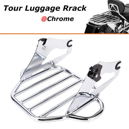 Detachable 2-Up Luggage Rack For Harley Touring Road King Electra Glide 2009-22