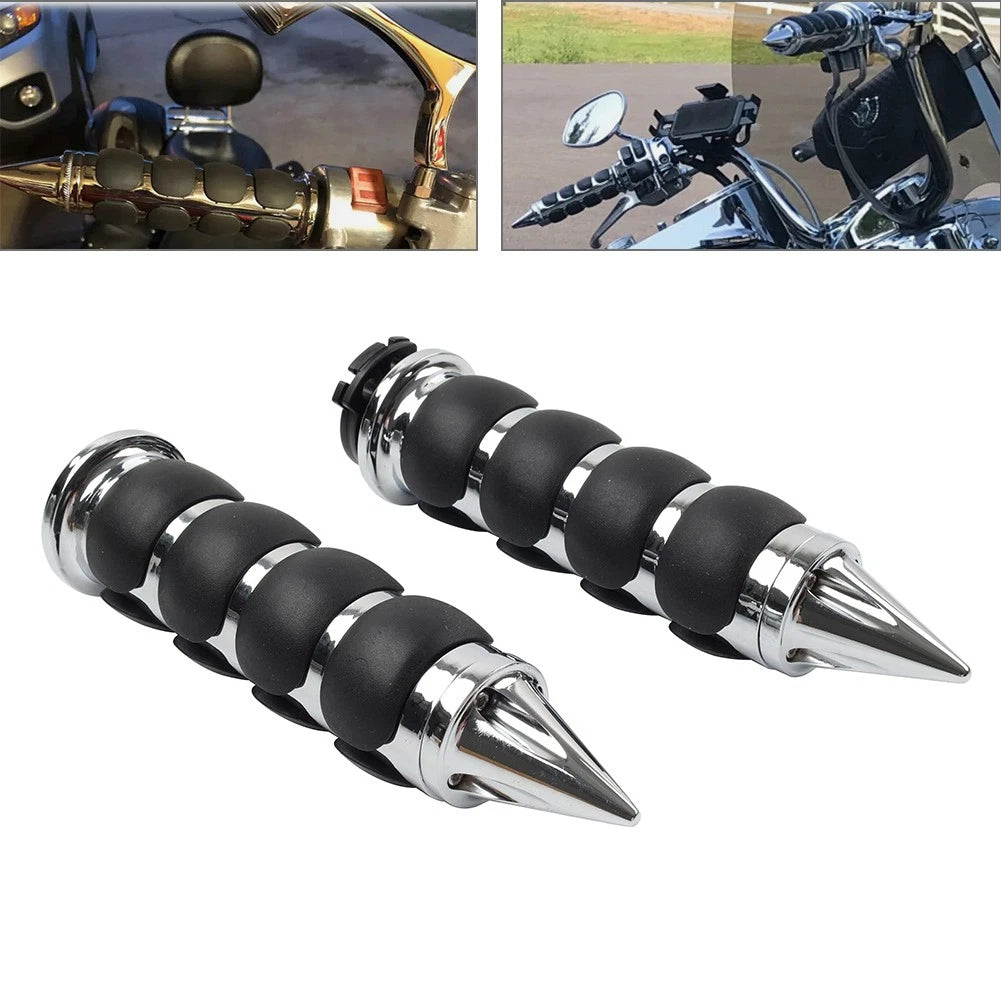 1''Motor Handlebar Hand Grips W/ Throttle For Harley Sportster XL1200 883 Chrome