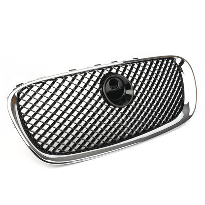 Front Bumper Grille Grill Fit for Jaguar X250 XF XFR XFRS 2008-2011 Chrome Black