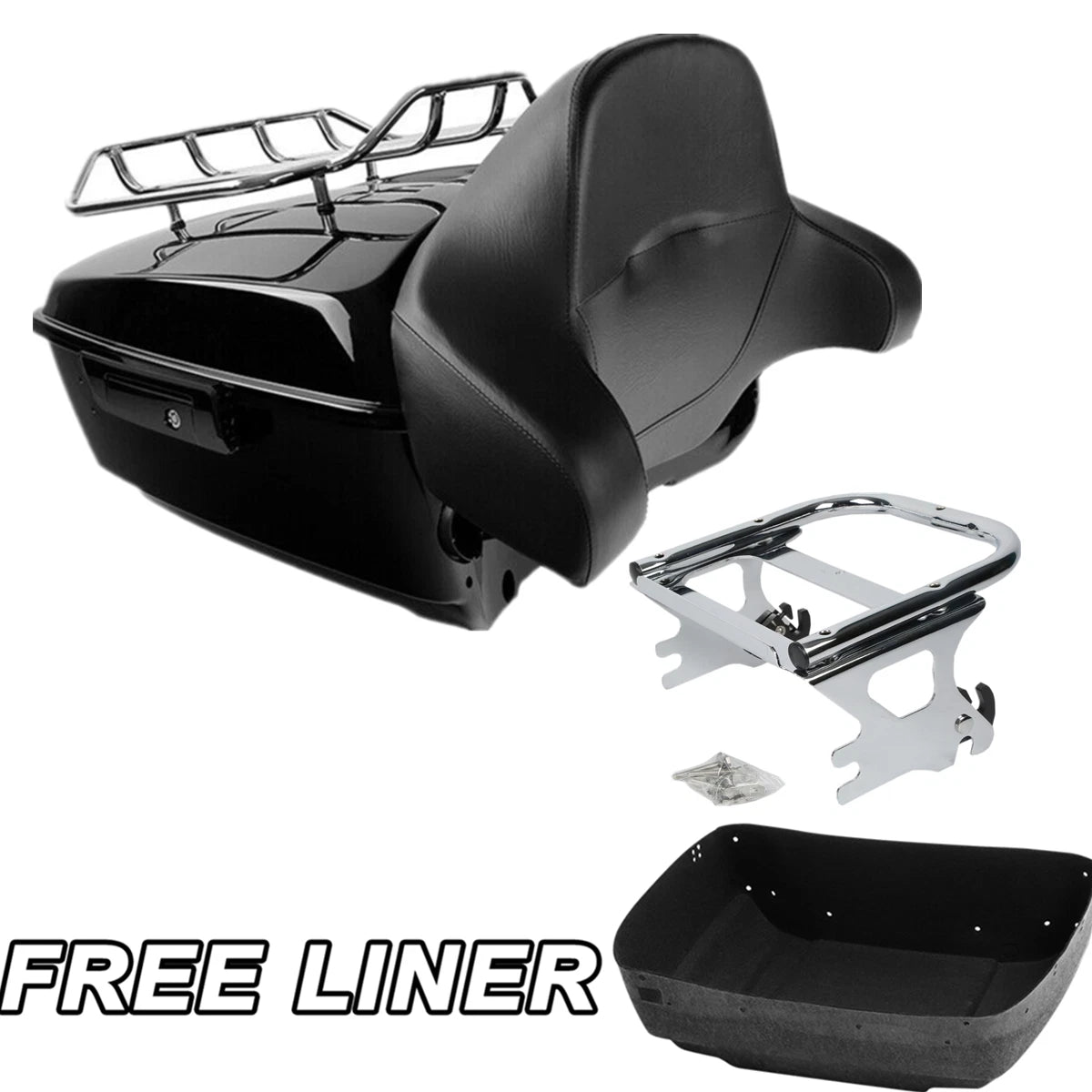 King Trunk Pad Mount Rack Fit For Harley Electra Road Glide 97-08 99