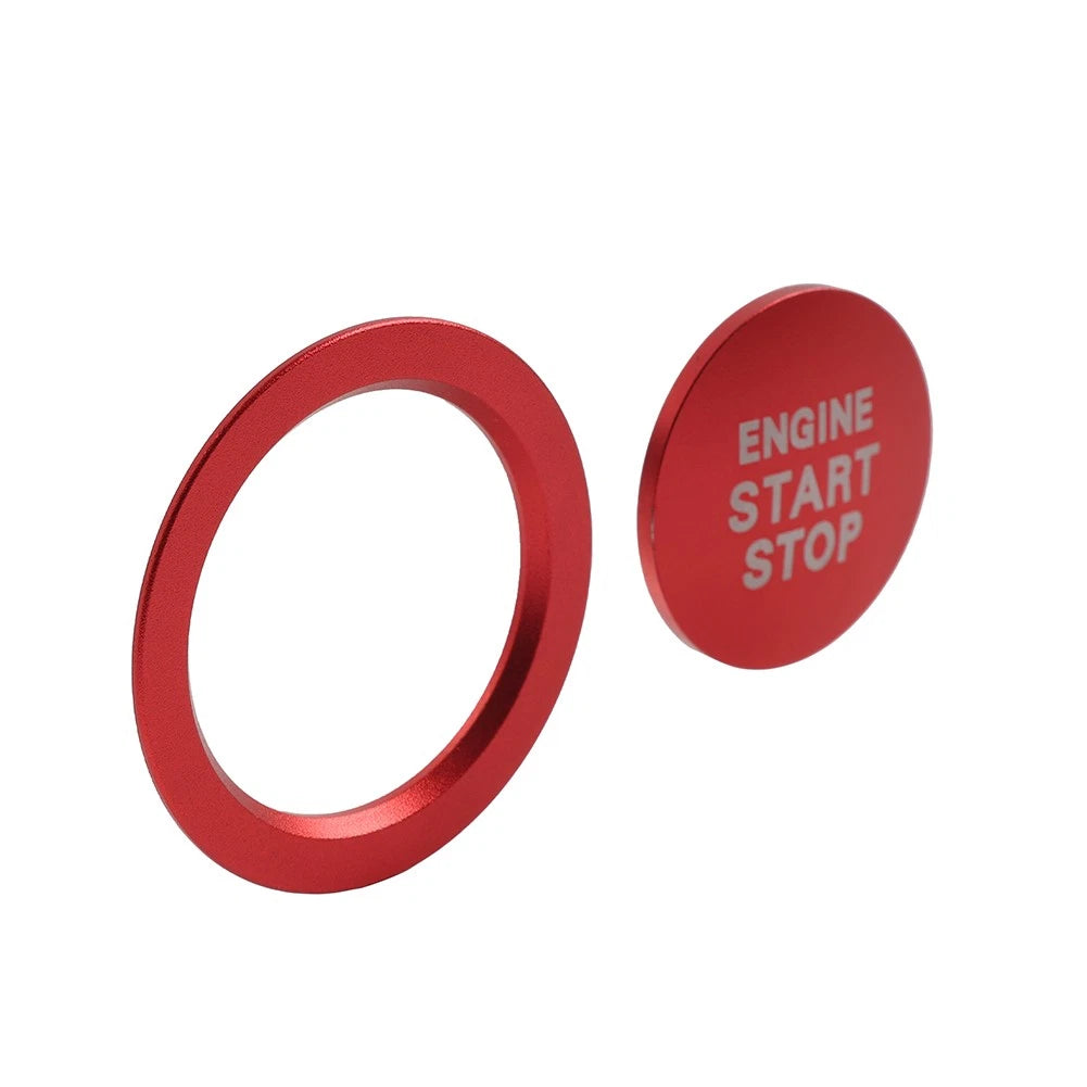 Red Engine Start Stop Push Button Cover Ring For Toyota Tacoma Yaris Prius Red