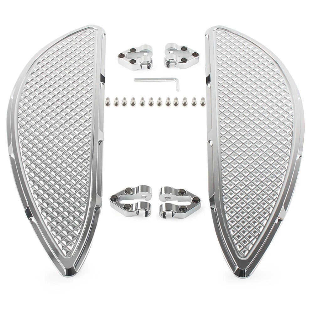 2x Driver Floorboards For Harley Road Electra Glide Classic FLHTC FLHTCU Chrome
