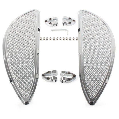 2x Driver Floorboards For Harley Road Electra Glide Classic FLHTC FLHTCU Chrome