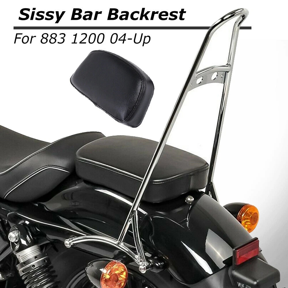 20" Tall Sissy Bar Backrest For 2004-21 Harley Sportster Nightster Iron 883 1200