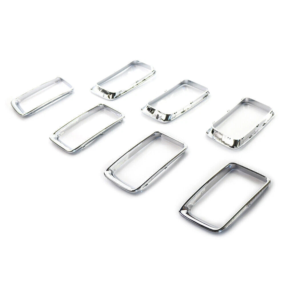 Front Grille Grill Insert Ring Trim Cover For Jeep Grand Cherokee 2014-16 Chrome