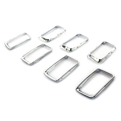 Front Grille Grill Insert Ring Trim Cover For Jeep Grand Cherokee 2014-16 Chrome