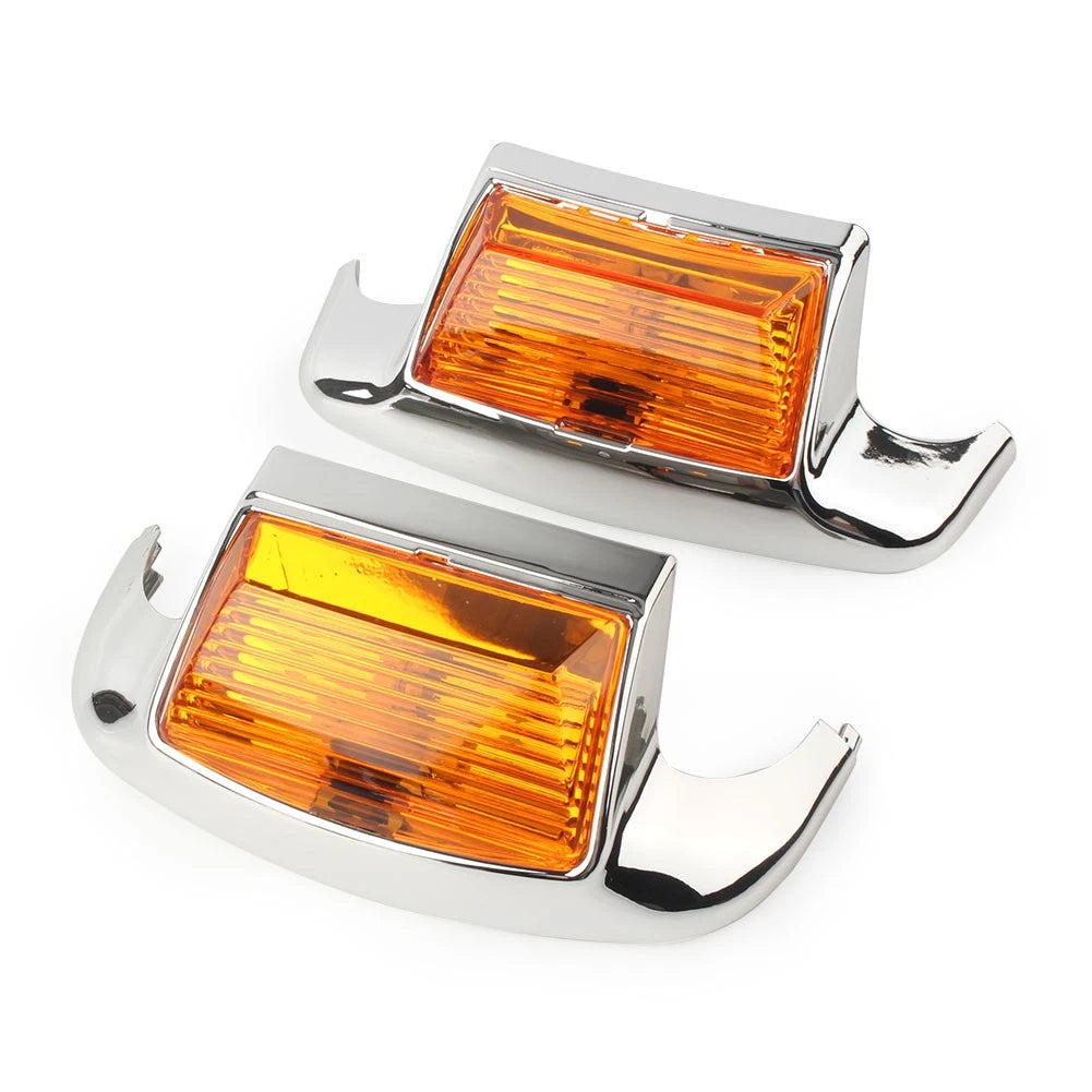 1Pair Front Rear Mudguard Trim LED Fender Tip Light for Harley FLHT/FLT 1980-13