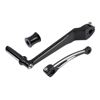 Black Shifter Lever Set Fit For Harley Touring Road Glide 88-Up Softail 86-17 16