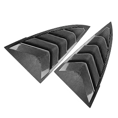 2pcs ABS Rear Window Side Vent Shutter Louver Cover Trim For Tesla Model 3
