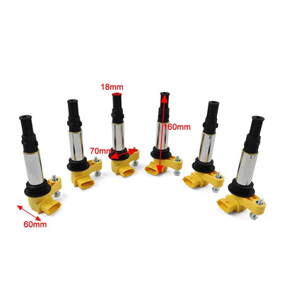 D510A 6PCS Ignition Coil Pack For Cadillac SRX CTS STS For GMC Acadia Fit Buick