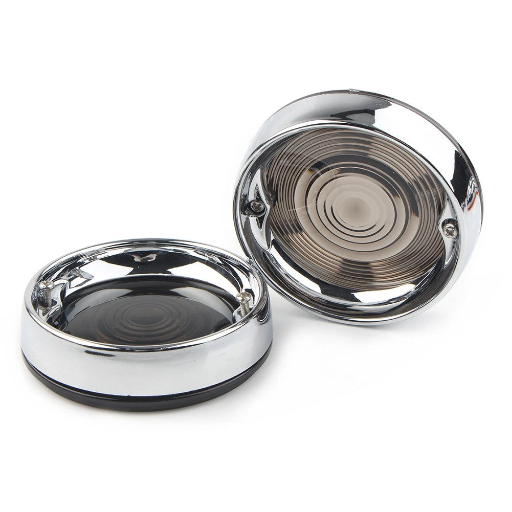 Turn Signal Bezel Gray Len Cover&Trim Rings For Harley Touring Road King 3-1/4"