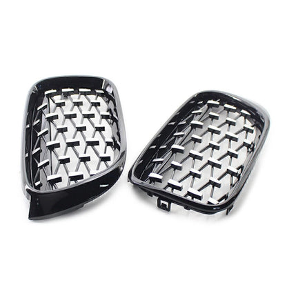 Fit BMW X3 F25 /X4 F26 2014-2017 Diamond Meteor Latest Style Front Kidney Grille