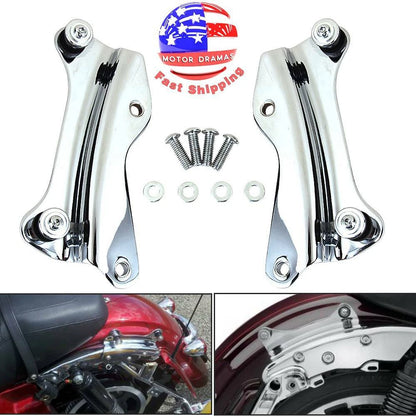 4-Point Chrome Docking Hardware Kit For Harley Touring Road King Glide 14-2020