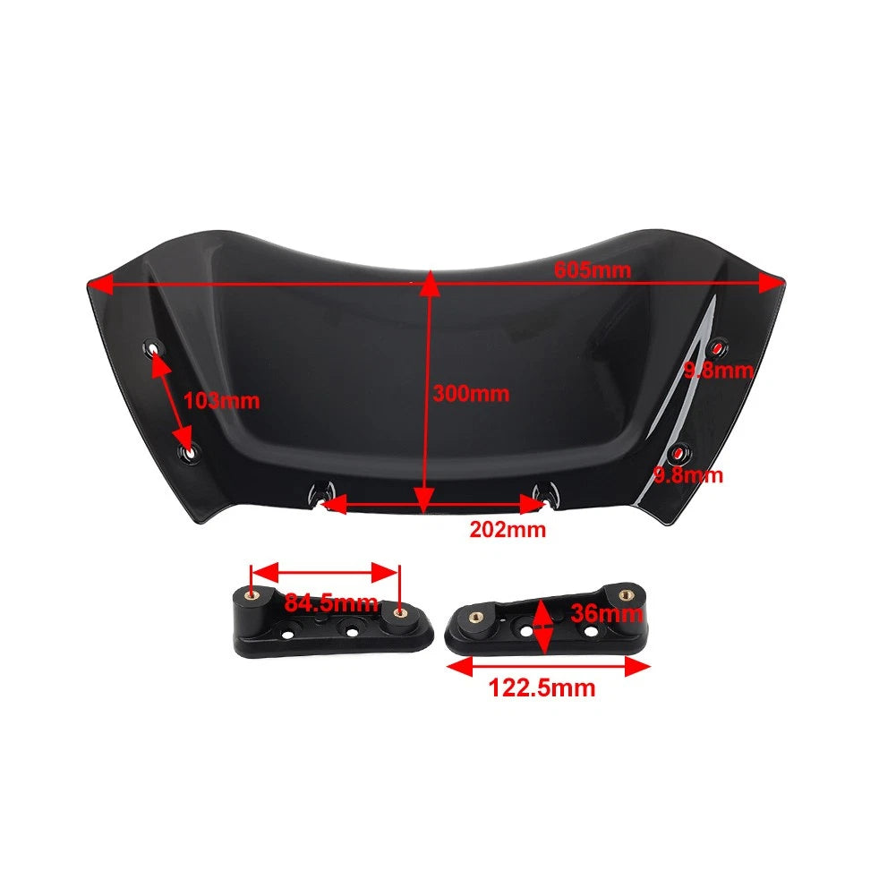 1pc 12" Clear Windscreen Windshield For Harley Touring Road Glide CVO 2023 2024