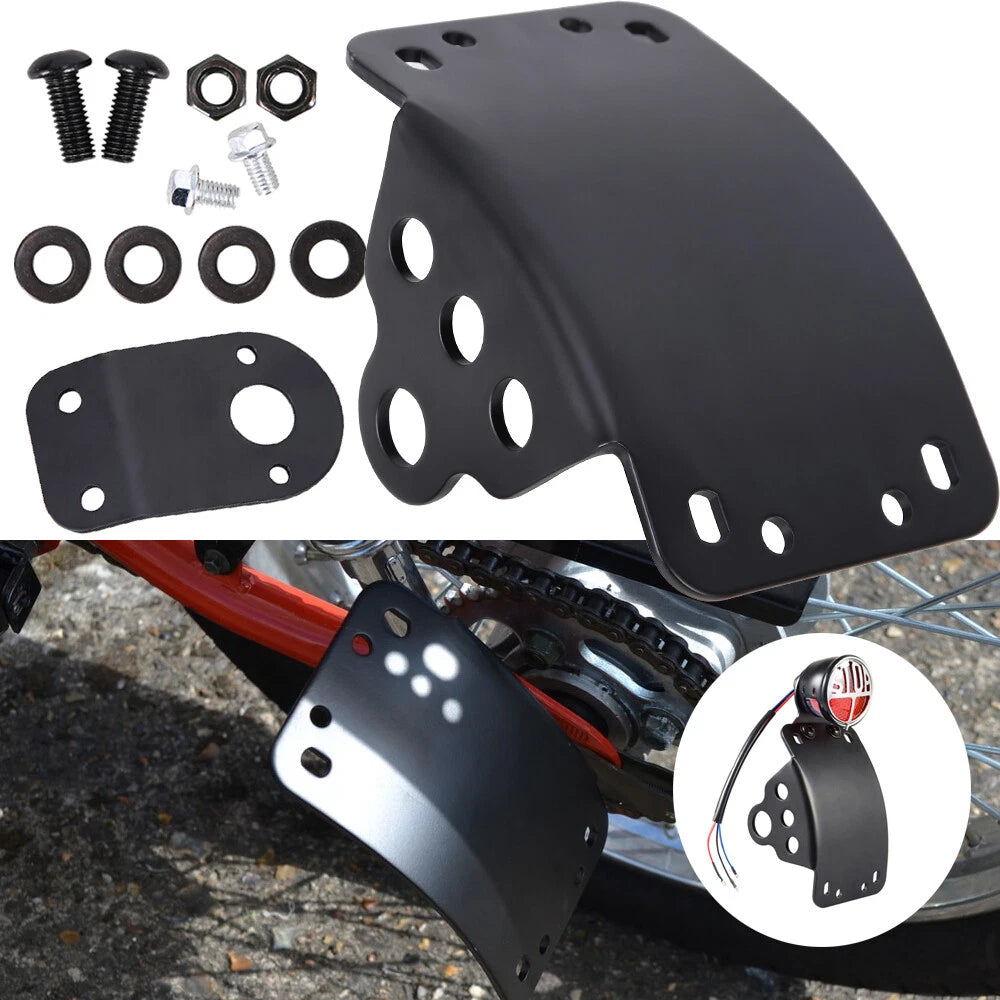 3/4" License Plate Brake Taillight Lamp Bracket Holder for Harley Chopper Bobber