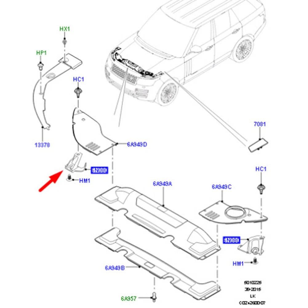 Engine Cover Bracket Support For Land Rover Range Rover& Range Rover Sport Right