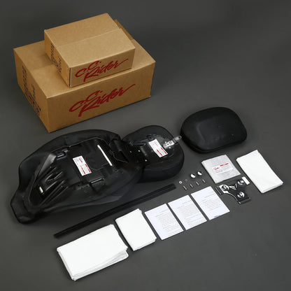 Driver & Passenger Seat Backrest Pad For Harley Touring Electra Road Glide 14-23