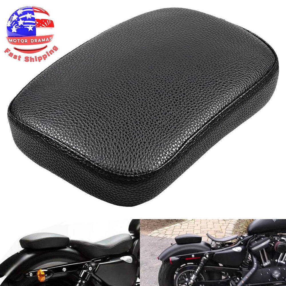 Motorcycle Rear Fender Passenger Pillion Pad Seat 6 Suction Cups For Harley Dyna