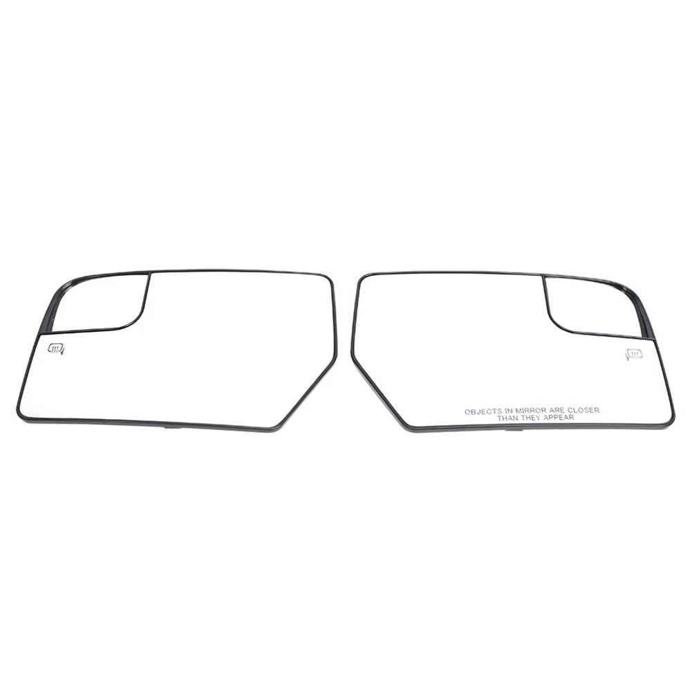 1 Pair Side Mirror Glass Heated Glass With Spotter For Ford Expedition 2012-2017