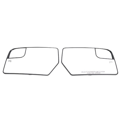 1 Pair Side Mirror Glass Heated Glass With Spotter For Ford Expedition 2012-2017