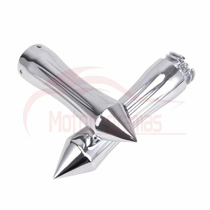 1" Billet Spike Hand Grips Handlebar For Harley Touring Sportster Dyna Softail