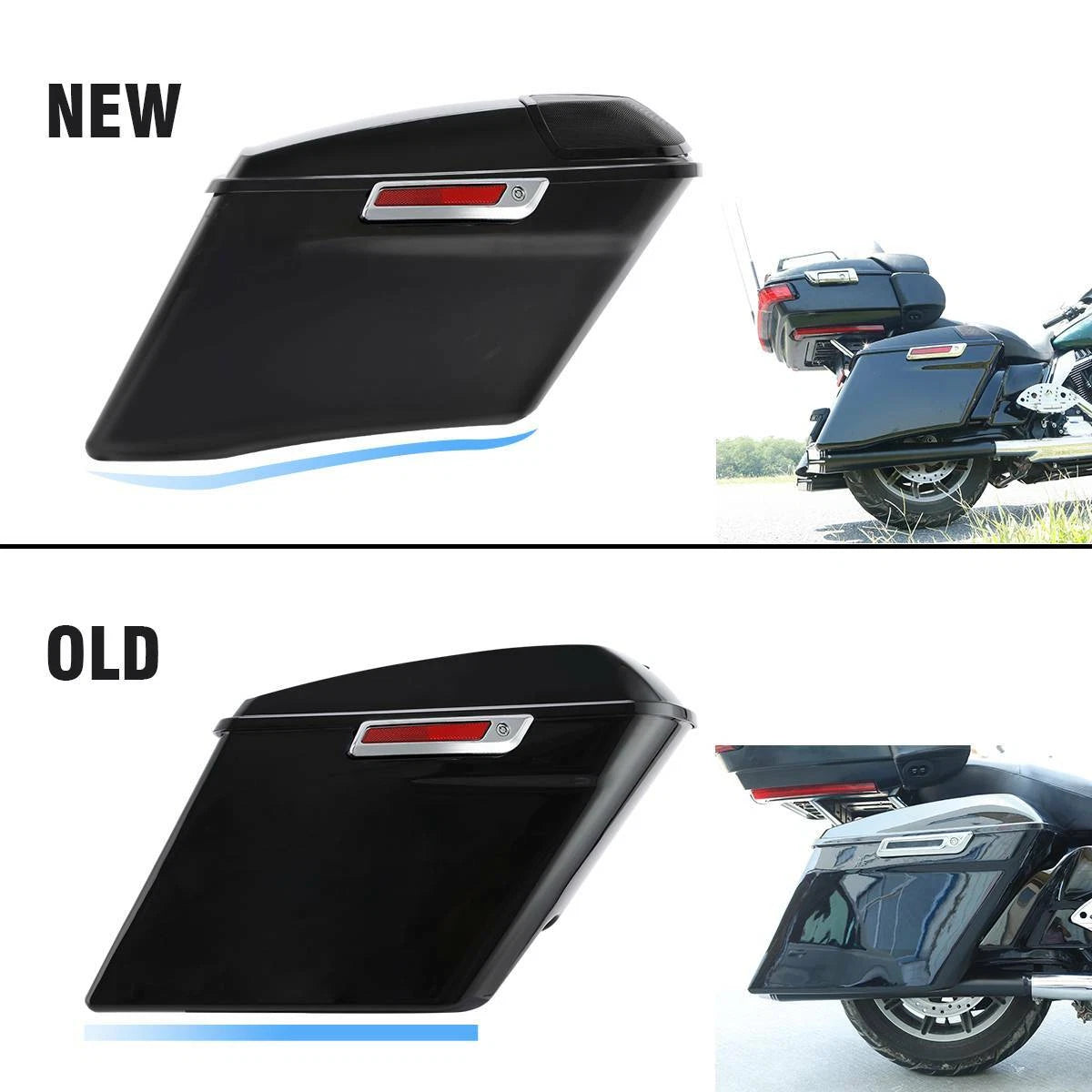 4" Hard Saddlebags & Conversion Brackets Fit For Harley Heritage Softail 84-17