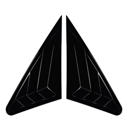 Glossy Blk Rear Window Louver Shutter Cover Trim For Audi A3 S3 8V Sedan 14-20