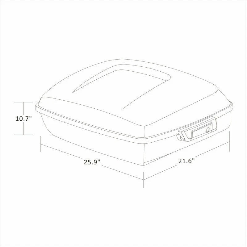 Chopped Trunk Backrest Pad Mount Rack Plate Fit For Harley Road Glide 2014-Up 15