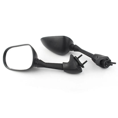 Pair Rearview Side Mirror for Yamaha YZF R6 2001 2002 Black ABS Plastic Shell
