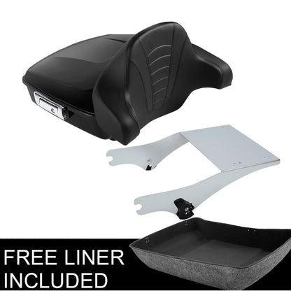 Chopped Trunk Pad Mount Rack Fit For Harley Touring Road Glide King 1997-08 07