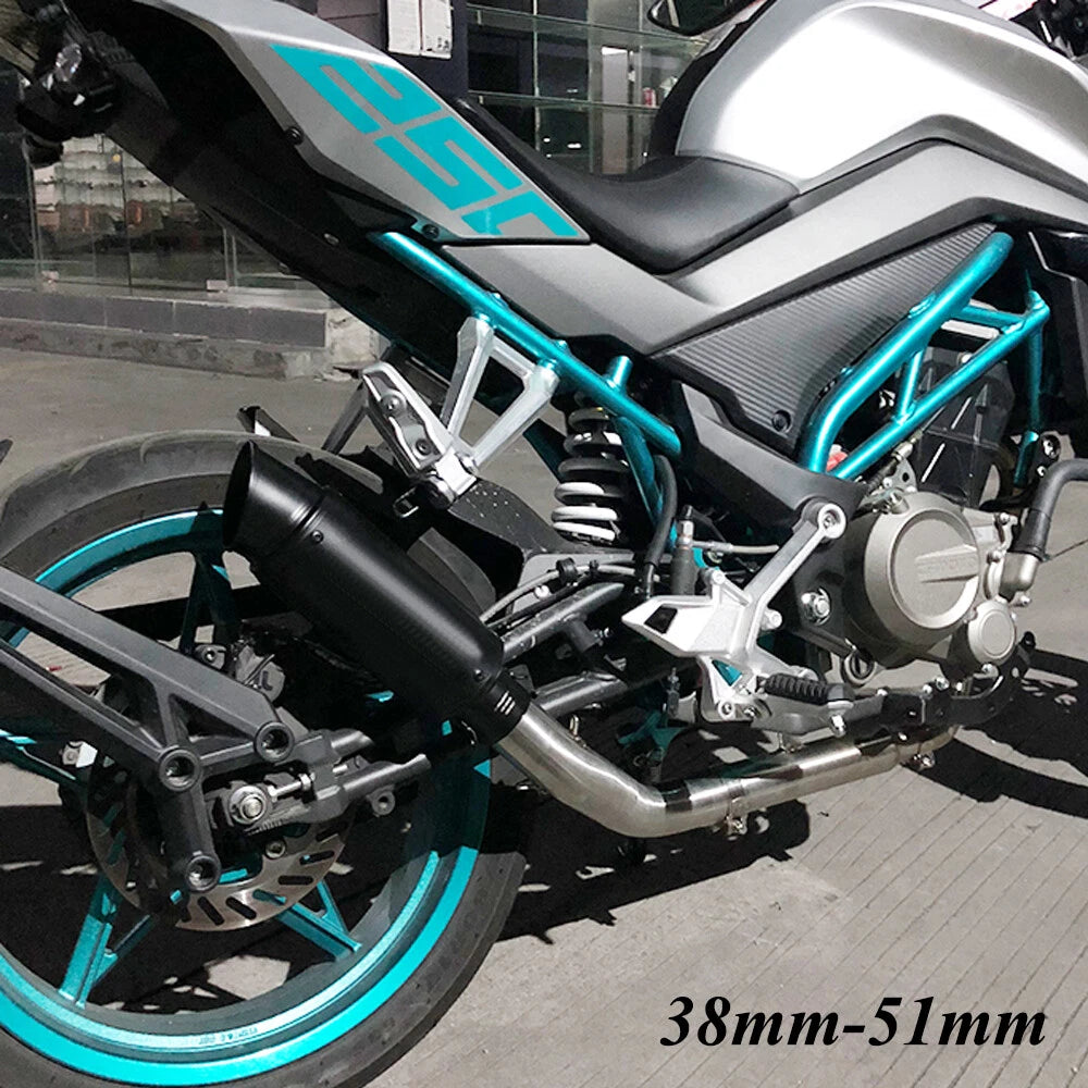Motorcycle Exhaust Muffler Pipe Slip-On Universal For YZF R6 R1 GSXR 750 CBR600