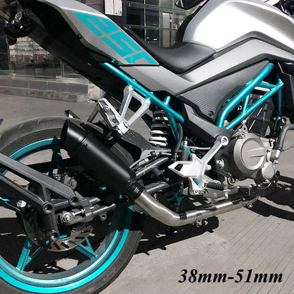 Motorcycle Exhaust Muffler Pipe Slip-On Universal For YZF R6 R1 GSXR 750 CBR600