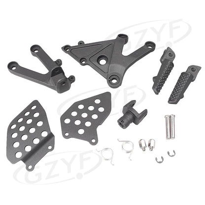 Front Rider Foot Pegs Footrest Bracket Black For Honda CBR600RR 2003 2004 - 2006