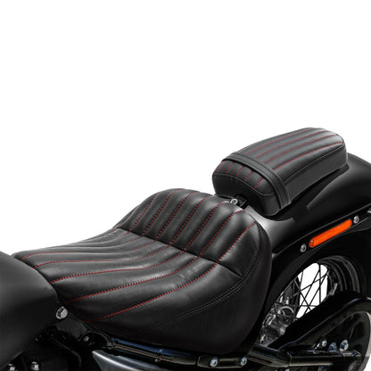 Black Front Driver Rear Passenger Seat Fit For Harley Street Bob FXBB 2018-2024