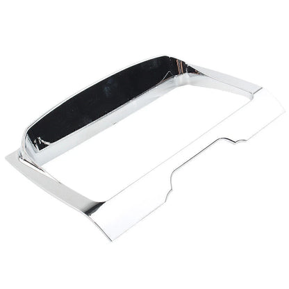 1x ABS Chrome Radio Trim Bezel Center Stereo Accent Decorative Frame For Harley