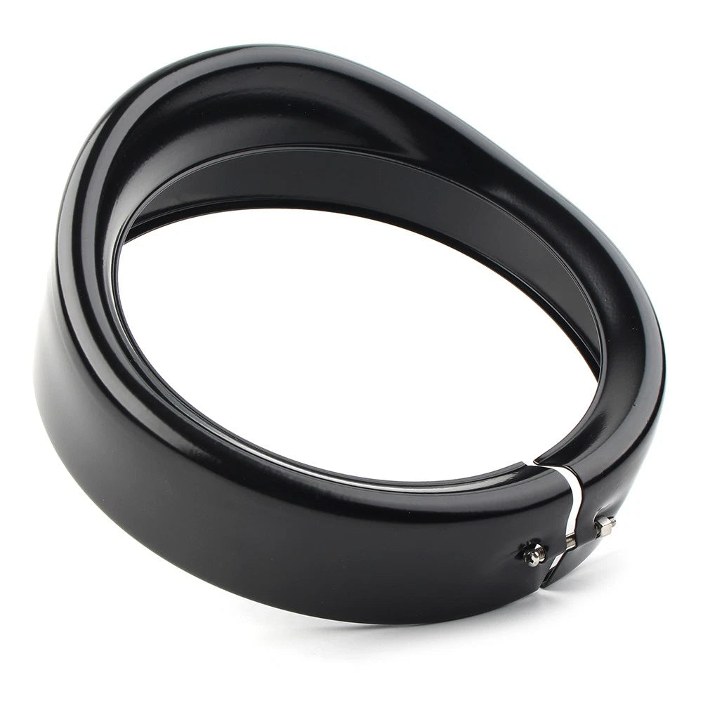 7" HEADLIGHT PASSING LIGHTS LAMP DECORATE TRIM RING VISOR COVER FOR HARLEY