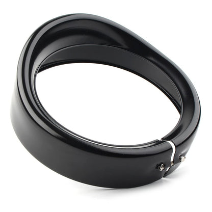 7" HEADLIGHT PASSING LIGHTS LAMP DECORATE TRIM RING VISOR COVER FOR HARLEY