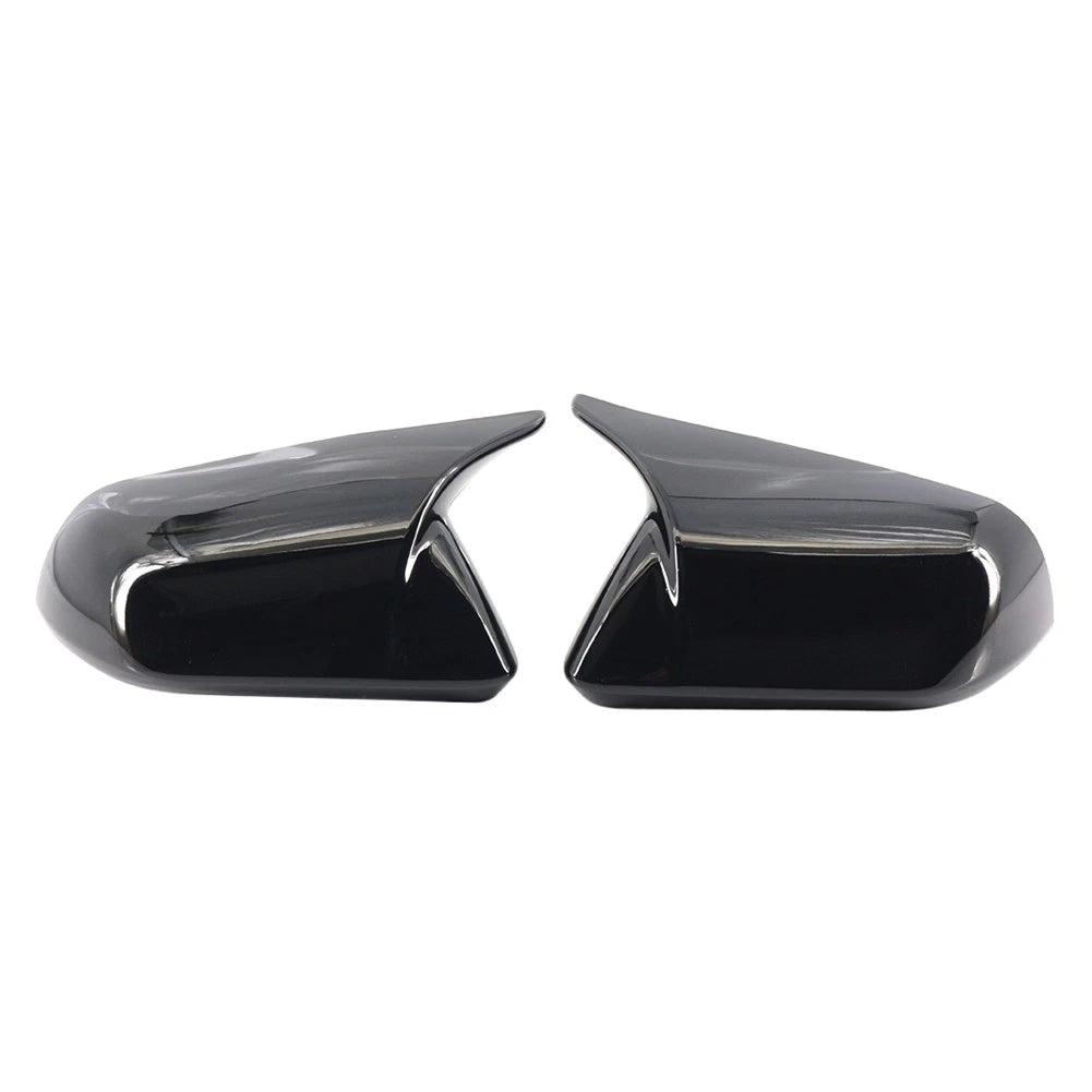 Rearview Side Mirror Cover Caps Glossy Black For Ford Mustang 2015-2023