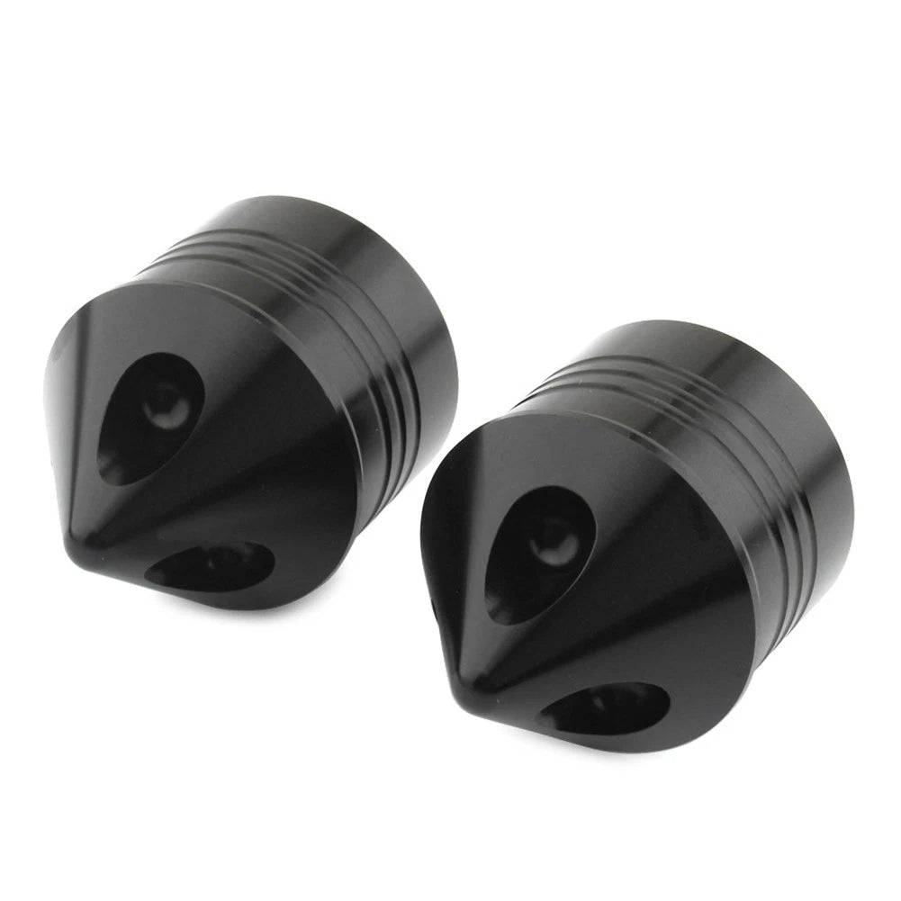 Front Wheel Axle Nut Covers Cap For Harley Touring Road Glide Dyna Softail Black
