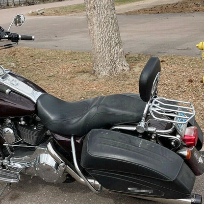 Detachable Backrest Sissy Bar Luggage Rack+Docking Kit For Harley Touring 97-08