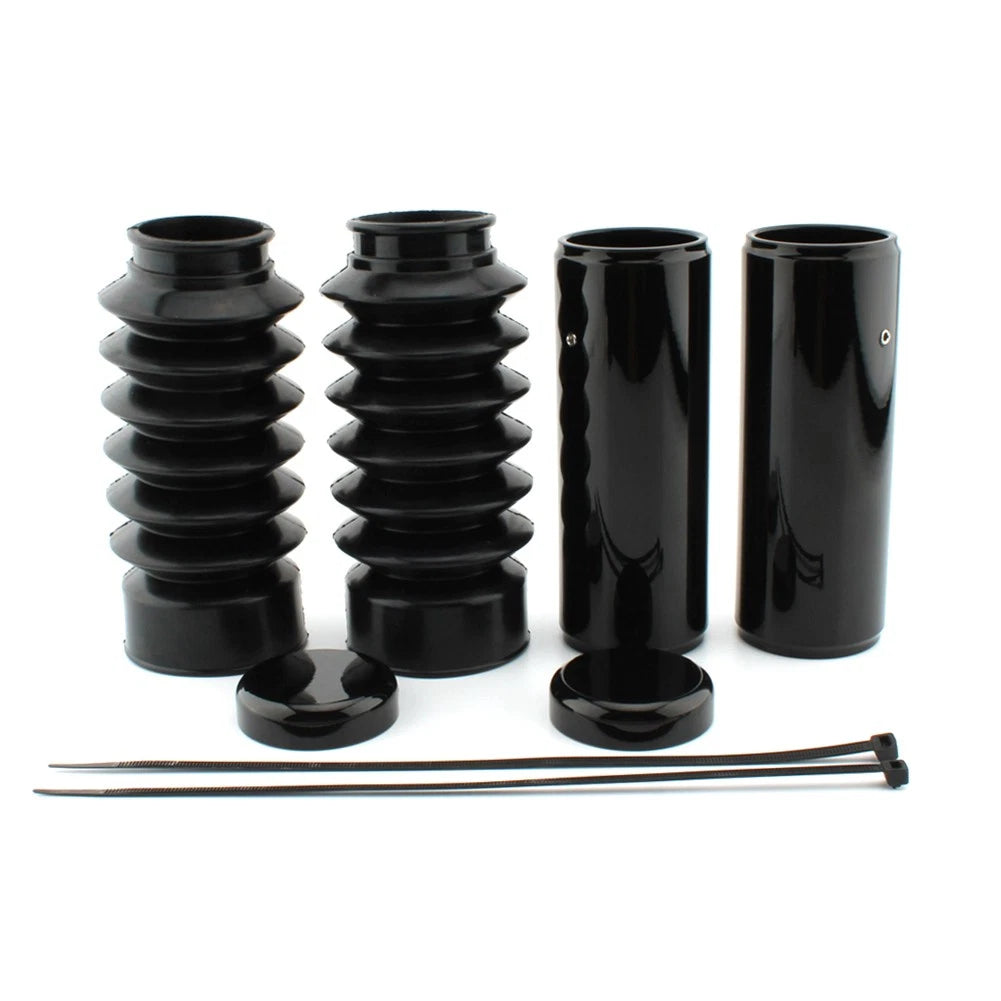 1Sets Front Upper & Lower Fork Covers Gaitors Boot For Harley 48 XL1200X 2016-24