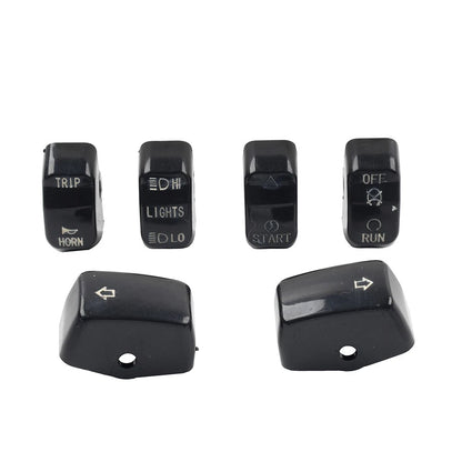 6x Hand Control Switch Housing Button Caps for Harley Sportster XL XR 1996-2013