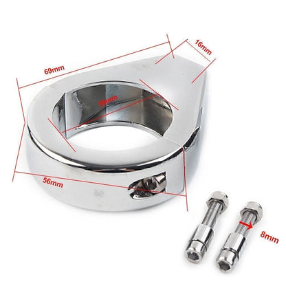 39mm Moto Mount Headlight Bracket Fork Clamp Turn Signal Clamp Chrome Universal