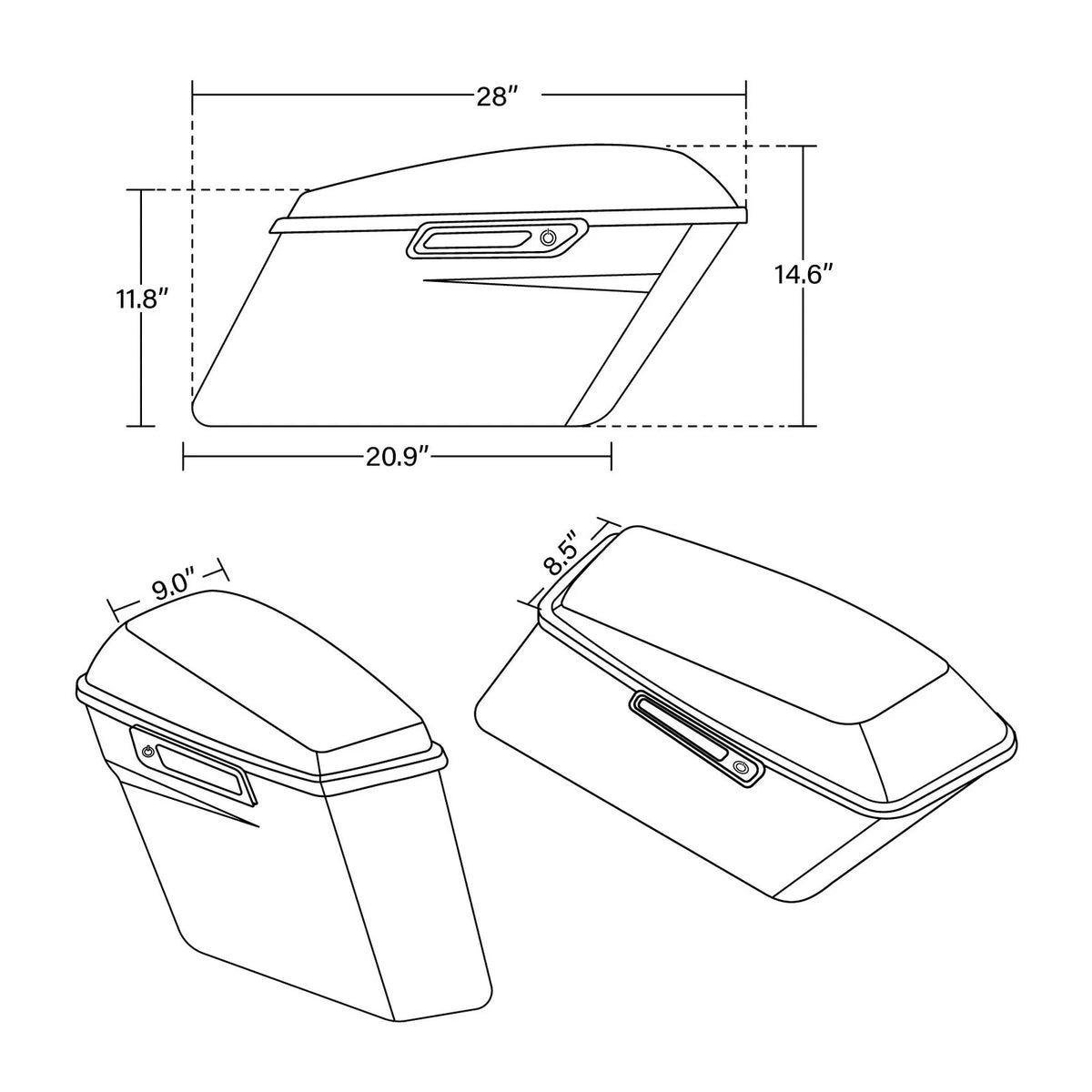 Hard Saddlebags Conversion Brackets For Harley Softail Fat Boy Breakout 18-25 24