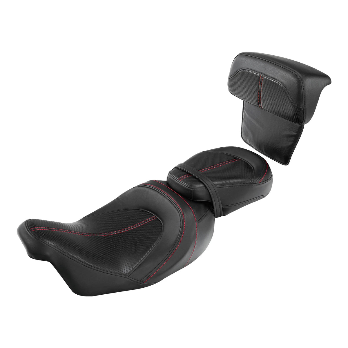 Driver & Passenger Seat Backrest Pad For Harley Touring Electra Road Glide 14-23