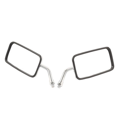 10mm Rectangle Rearview Side Mirrors Chrome For Honda Magna 700 VF700C VF750CD