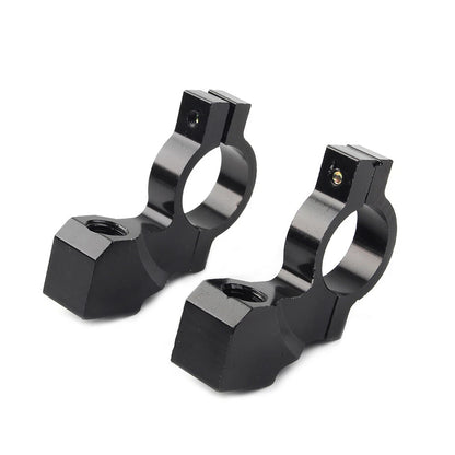 10mm Thread 7/8" Bike Handlebar Rearview Mirror Mount Bracket Clamp Motor Black
